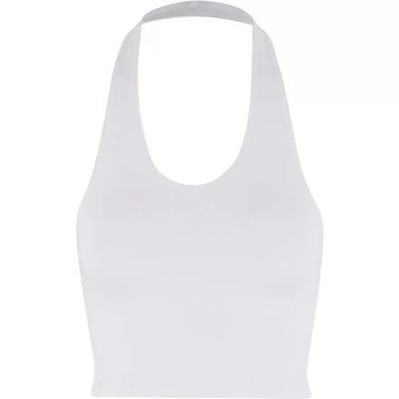 Urban Classics - Basic Neckholder Jersey Crop top - S - Wit