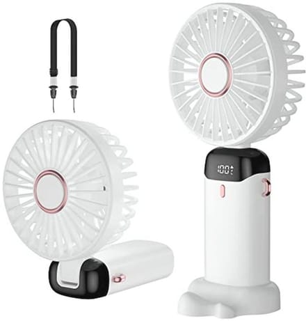 Draagbare Oplaadbare Mini-Ventilator met 5 Snelheden - USB Tafelventilator voor Thuis en Reizen