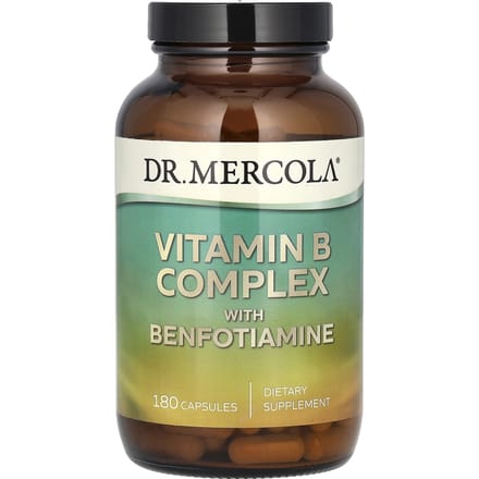 Dr. Mercola - Vitamin B Complex with Benfotiamine - 180 capsules