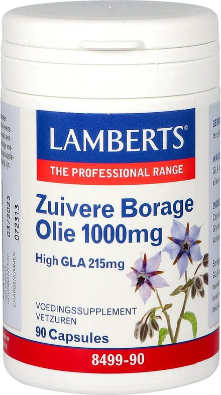 Lamberts Borageolie starflower 1000mg 90 Vegetarische capsules