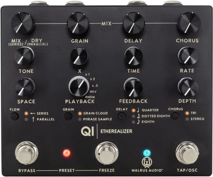 Walrus Audio Qi Etherealizer - Multi-effect met chorus, delay en reverb - Zwart