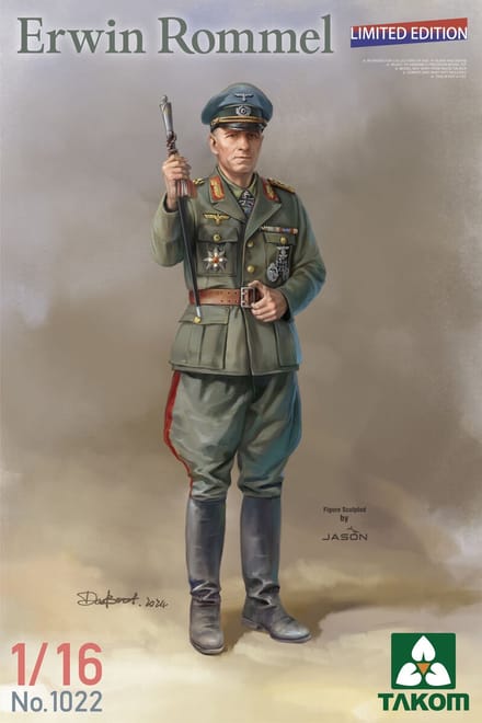 Takom Modelbouwpakket Militaire voertuigen - 1022 Erwin Rommel - Figuur - Limited Edition Plastic - 1:16 - Modelbouw