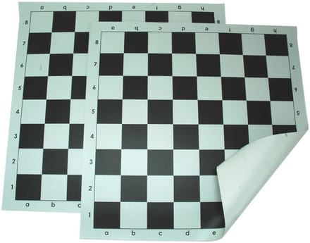 HOT Games schaakbord vinyl rolbaar 45 mm zwart-wit 47 cm speelgoed.
