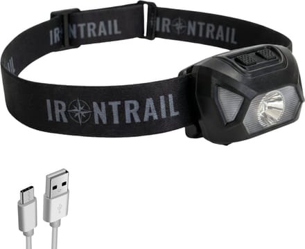 Irontrail Hoofdlamp LED - 2000 Lumen - Oplaadbaar - Verstelbaar