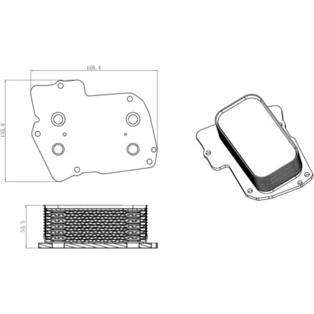 Olie radiator, motorolie  NRF 31826