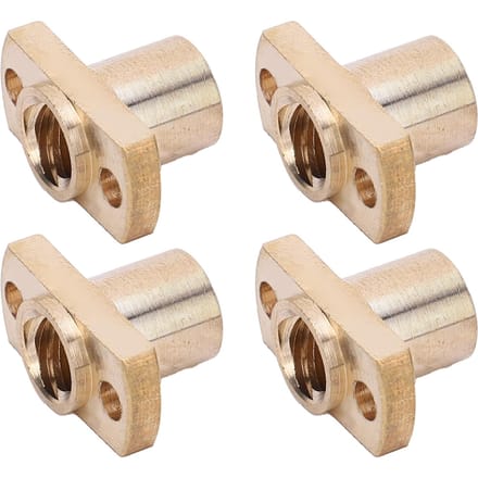 4 Stuks Trapeziummoer T8 Messing H Flens Hardware Bevestigingsmiddelen 3D Printer Accessoires 8mm beige