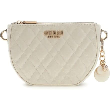 GUESS schoudertas Isemay Mini Crossbody Bag Cream White crème