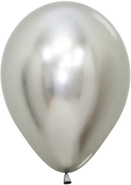 20x Ballon (klein) 12cm reflex Silver zilver van Sempertex