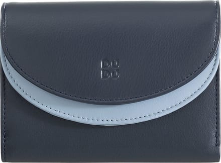 DuDu Galapagos Portemonnee RFID-bescherming Leder 13 cm - Dames - Horizontaal - navy