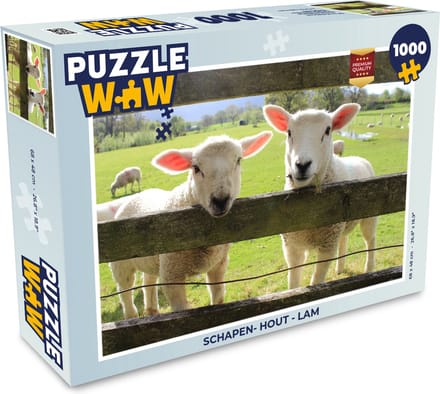 Puzzel Schapen- Hout - Lam - Legpuzzel - Puzzel 1000 stukjes volwassenen