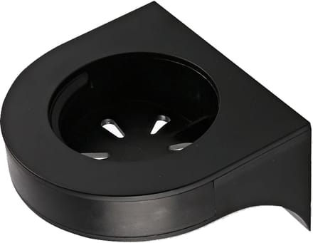 HYGOSTAR wandhouder voor pompzeepdispenser zwart kunststof