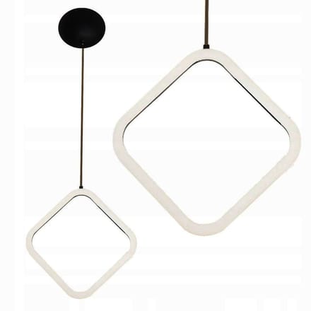 Moderne LED plafondlamp Ring Vierkant Goud Messing - 2x14W