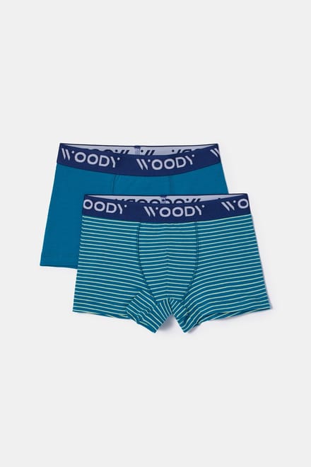 Woody Jongens boxer set groenblauw + str - maat 152/12J