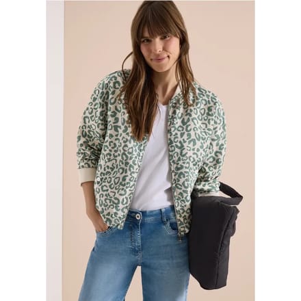 Leo-look blouson van linnenmix