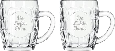 Gegraveerde Bierpul 55cl De Liefste Tante-De Liefste Oom