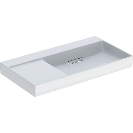 Geberit ONE washbasin 90 cm, horizontal outlet, without tap hole, without overflow, shelf left 505.044.00.1