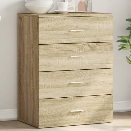 vidaXL - Dressoir - 60x39x80 - cm - bewerkt - hout - sonoma - eikenkleurig