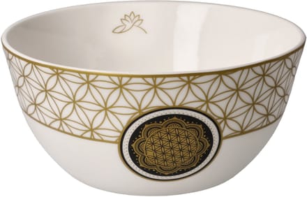 Goebel - Lotus | Kom Levensbloem wit | Schaal - 15cm - porselein - 2 stuks