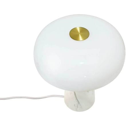 DFTP by Nordlux Tafellamp Glossy, wit, hoogte 24 cm, marmer/glas