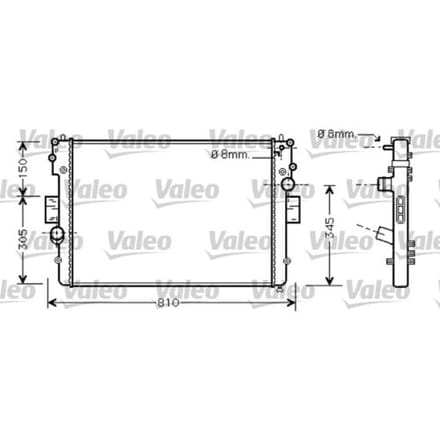 Radiator, motorkoeling VALEO 734448