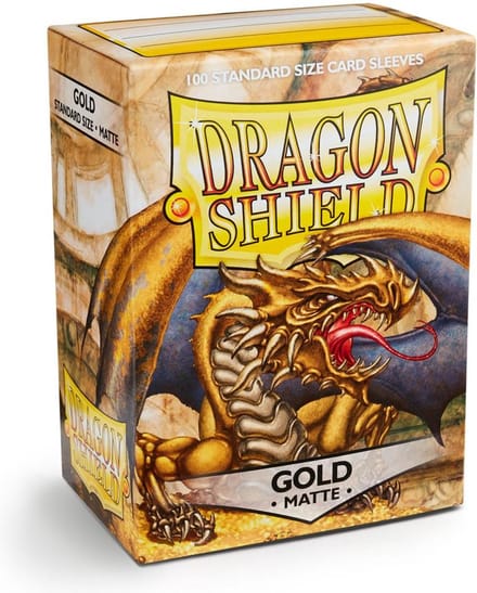 Dragon Shield – Standard Size Card Sleeves Gold Matte 100x