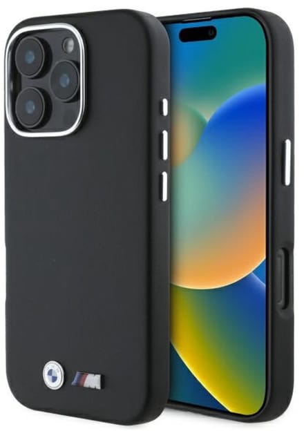 BMW Serie - Hardcase - iPhone 16 Pro Max - Zwart - Metaal