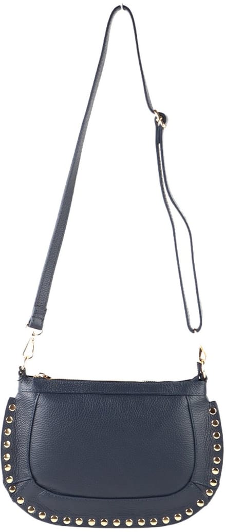 Giuliano lederen schoudertas Luma - Made in Italy - Dames - Donker blauw