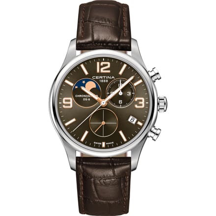 Certina DS-8 C0334601608700 DS-8 Chronograph Moonphase Horloge