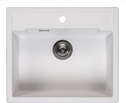 Reginox Amsterdam 54 tapwing spoelbak 60x51cm Pure White R31032