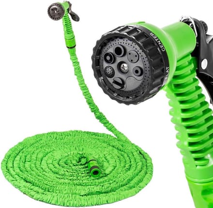 BASIC Flexibele tuinslang en bewatering 30 meter - Tuinbewatering - Tuinsproeier - Waterslang - 7 Sproeifuncties