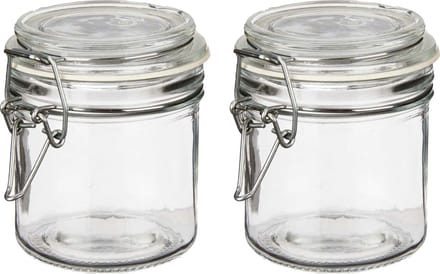 Vivalto Weckpot/inmaakpot - 2x - Tarro - 250 ml - glas - beugelsluiting - D11 x H10 cm