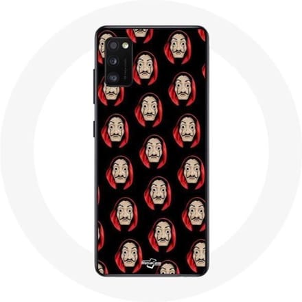 Coque - La Casa De Papel - Samsung Galaxy A41 - Noir - Souple - Masques visages