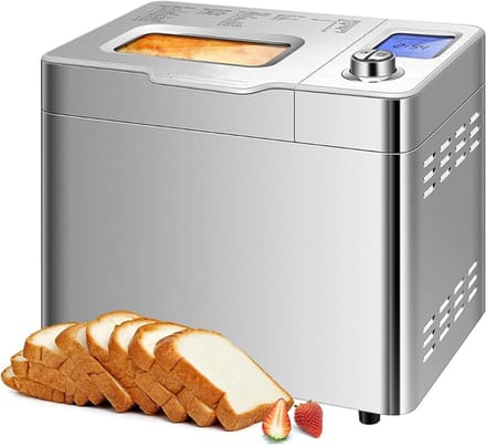AHD® Broodbakmachine - Broodbakmachines - Broodbak machine - Zilver - 36cm x 30cm x 22cm