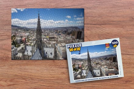 Puzzel Toren van de kathedraal in Quito in Ecuador - Legpuzzel - Puzzel 500 stukjes