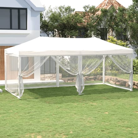 vidaXL - Partytent - inklapbaar - met - zijwanden - 3x6 - m - wit