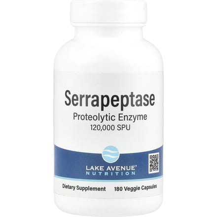 Serrapeptase, Proteolytisch Enzym, 120.000 SpU, 180 Veggie Capsules