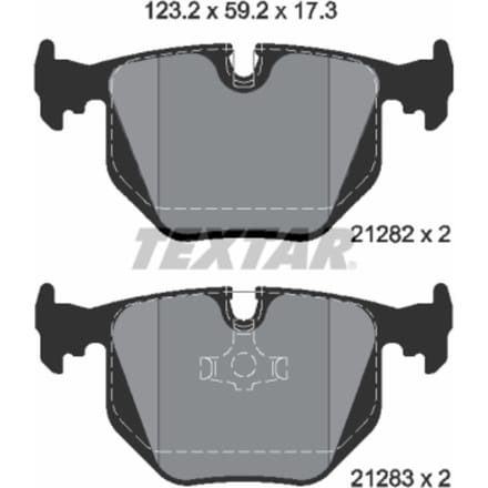 Remblokset TEXTAR 2128201, achter