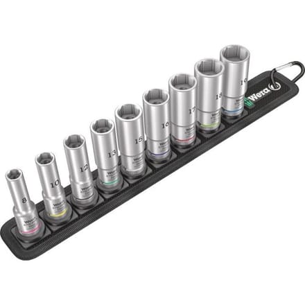 Wera 5004545001 Belt B Deep 1 9-delige Doppenset incl. houder - 3/8"