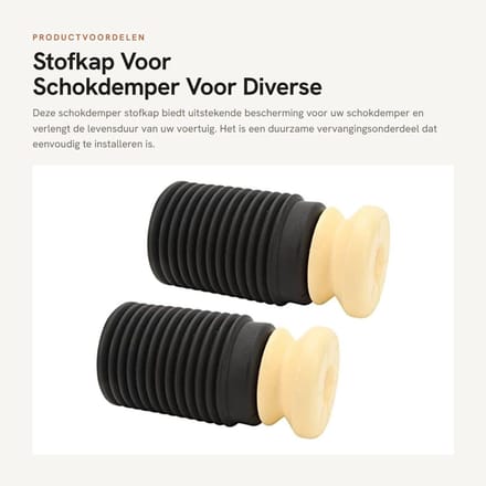 Allecto - Schokdemper Stofkap - Vervangingsonderdeel - rubber