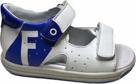 Falcotto velcro sandaal 1572 wit blauw mt 20