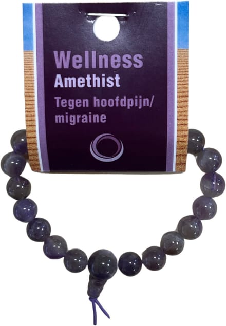 Amethist powerbead armband + kaart