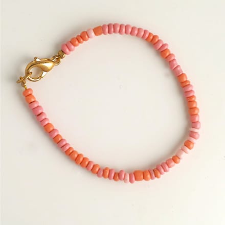 Armbandje voor de allerkleinsten - Roze/Oranje