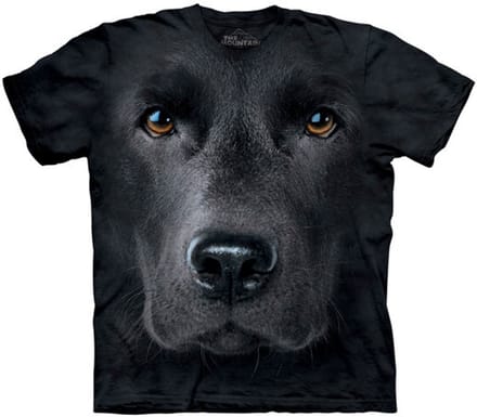 T-shirt Black Lab Face S