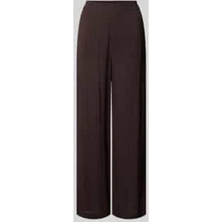 wide leg broek van viscose met elastische band
