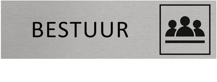 CombiCraft Aluminium deurbordje Bestuur 165x45mm - per stuk