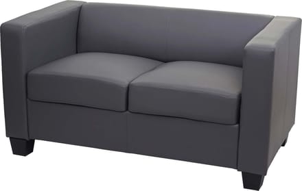 2-zits bank loungebank Lille ~ kunstleder, donkergrijs