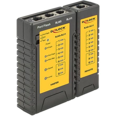 DeLOCK Cable Tester RJ45 / RJ12 + Portfinder