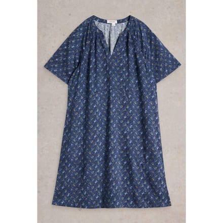 White Stuff Cora Shift Dress Blue Print Größe: 8 | Blusenkleider Outlet | Damen | Blau