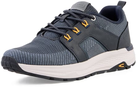 camel active Sneaker van leer en textiel - Maat menswear-43 - Blauw