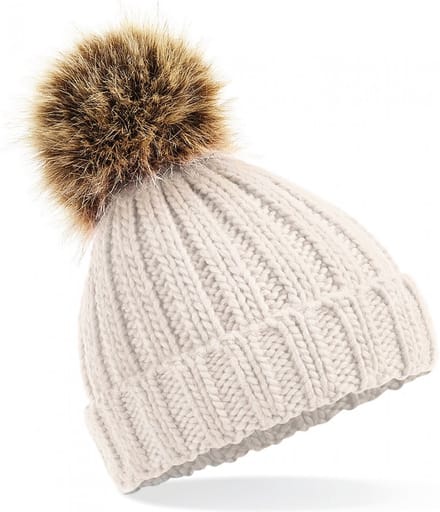 Beechfield Pom pom beanie B412 - Oatmeal - One size